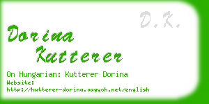 dorina kutterer business card